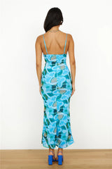 Vivid Colors Maxi Dress Blue Crush
