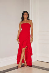 Extravagant Events Strapless Maxi Dress Red