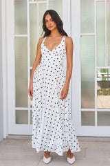 Runway Dreams Satin Maxi Dress White