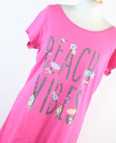 George Pink Graphic Cotton Womens Graphic Tee Size 12