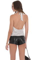 Faux Leather Mini Shorts in Black