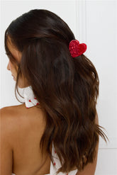 Candy Love Hair Clip Large Red