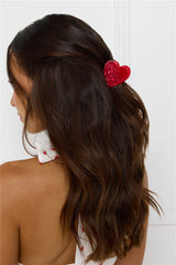 Candy Love Hair Clip Large Red
