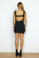 Scrunchie Mini Dress Black