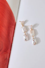 18k Gold Plated Daria Freshwater Pearl Earrings Gold