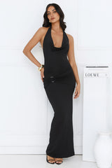 Lucinda Halter Maxi Dress Black