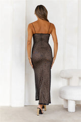 Sale-Dress Wishlisted Diamonds Mesh Maxi Dress Black