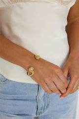 Modern Girl Cuff Bracelet Gold