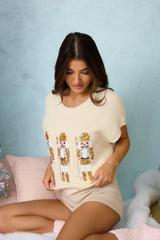 Nutcracker Sequin Knit Vest Ivory