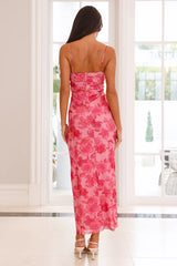 Wildflower Dreams Mesh Maxi Dress Pink