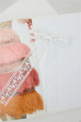 Lace Bow Hair Clip White