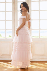Princess Of Dreams Tulle Maxi Dress Pink