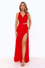 Rooftop Rendezvous Maxi Dress Red