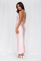 The Samara Satin Maxi Dress Pink