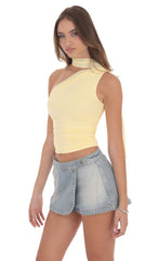 Scarf Halter Top in Yellow
