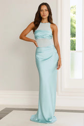 Captivating Smile Maxi Dress Aqua
