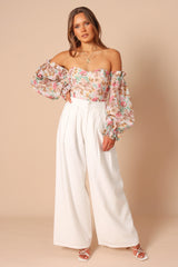 Acantha Bodysuit - Beige Floral