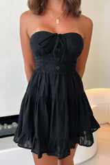 Ruby Strapless Mini Dress - Black