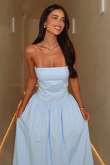 Iridessa Strapless Maxi Dress - Baby Blue
