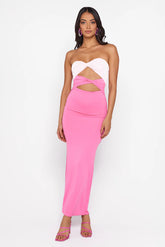 Pursuing Vibrance Midi Dress Pink