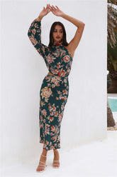 Love Your Needs Midi Dress Teal