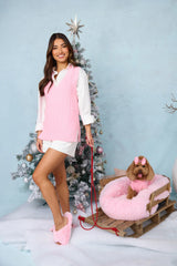 By The Fire Knitted Vest Pink