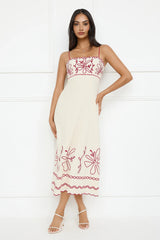 Daylight Dreamer Midi Dress Cream