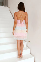 Rainbow Dreams Tulle Mini Dress Pink