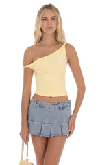 Off Shoulder Twist Top in Yellow