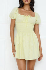 Soft Daylight Mini Dress Yellow