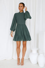 Old Tale Dress Forest Green