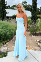 Jesson Strapless Maxi Dress - Blue