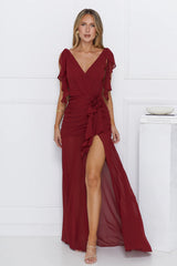 Luxe Influence Maxi Dress Burgundy
