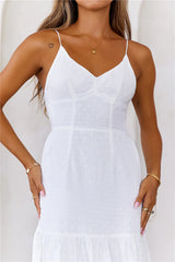 It's Warming Up Maxi Dress White