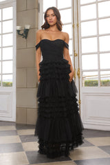 Princess Of Dreams Tulle Maxi Dress Black