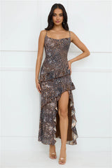 Feline Maxi Dress Leopard