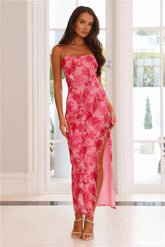 Wildflower Dreams Mesh Maxi Dress Pink
