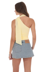 Scarf Halter Top in Yellow