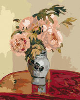 Malen nach Zahlen - ROSA PFINGSTROSEN (CAMILLE PISSARRO)