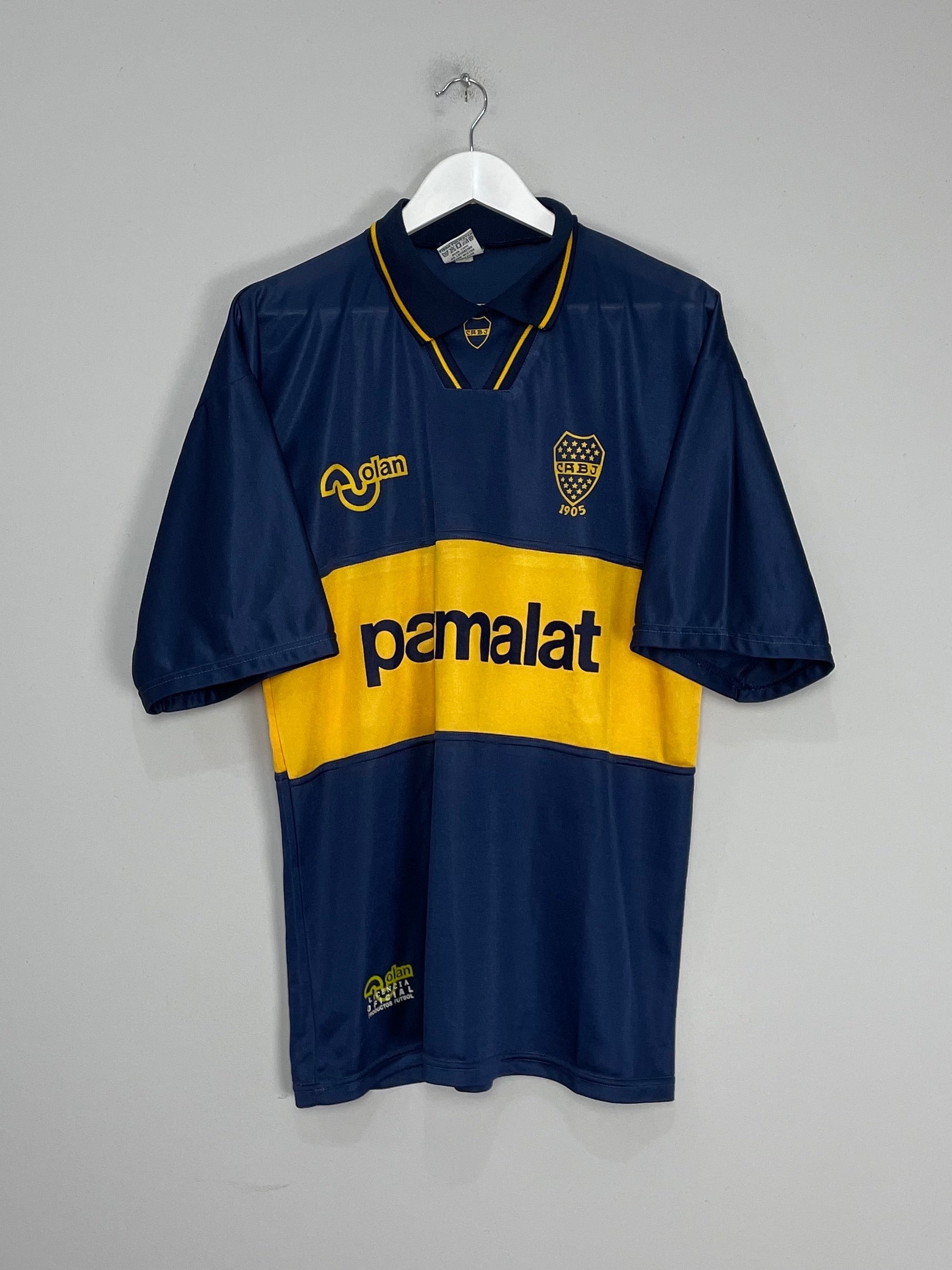 Shop 1994/95 BOCA JUNIORS HOME SHIRT (L) OLAN, classic football shirts, vintage football shirts & retro soccer jerseys at Cult Kits