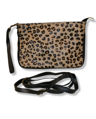 Pochette Zip in Vera Pelle Cavallino