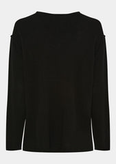 I SAY Robin V-Neck Pullover Knitwear 900 Black