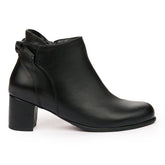 Botine cu Toc din Piele Negre 6612