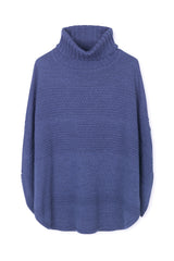 Sibin Linnebjerg Siff Strik Poncho -Sibin Linnebjerg-Sophies.dk #farve_clear-blue