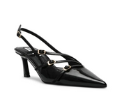 Steve Madden Liana sort slingback med 3 spenner og hel
