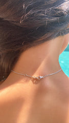 Taffy Necklace 0.31ct 18K White Gold