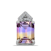 Colgante de Plata con Amatrino de Anahi y Topacio Blanco