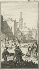 Vervaardiging van kalk in Perzië, Jan Luyken, 1689 Canvas Print