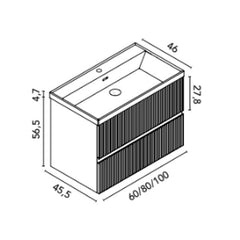 ROYO VORA Mueble 2C+Lavabo Cairo Hickory Nature