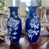 Pair of Hand Painted Takahashi Floral Vases